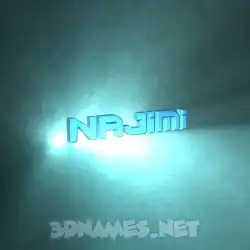 najimi in Light Shine style - 3D name wallpaper