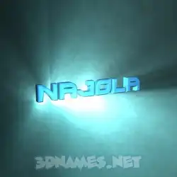 najola in Light Shine style - 3D name wallpaper