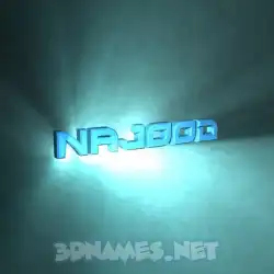 najood in Light Shine style - 3D name wallpaper