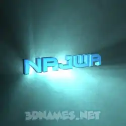 najwa in Light Shine style - 3D name wallpaper