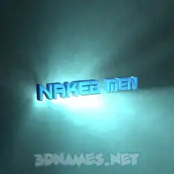 naked men in Light Shine style - 3D name wallpaper