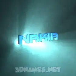 nakia in Light Shine style - 3D name wallpaper