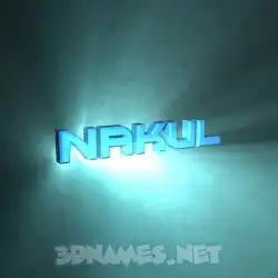 nakul in Light Shine style - 3D name wallpaper