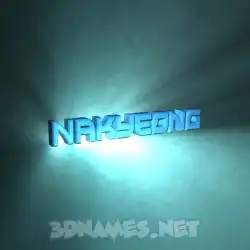 nakyeong in Light Shine style - 3D name wallpaper