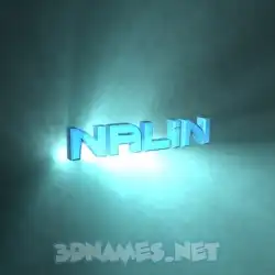 nalin in Light Shine style - 3D name wallpaper
