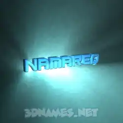 namareq in Light Shine style - 3D name wallpaper
