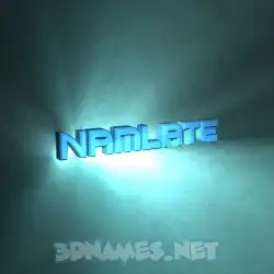 namlate in Light Shine style - 3D name wallpaper
