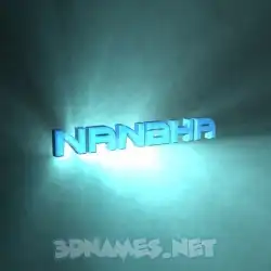 nandha in Light Shine style - 3D name wallpaper