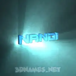 nandi in Light Shine style - 3D name wallpaper