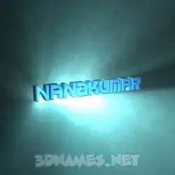 nandkumar in Light Shine style - 3D name wallpaper