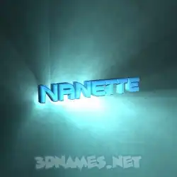 nanette in Light Shine style - 3D name wallpaper
