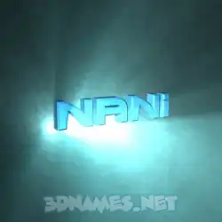 nani in Light Shine style - 3D name wallpaper
