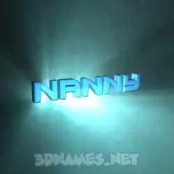 nanny in Light Shine style - 3D name wallpaper