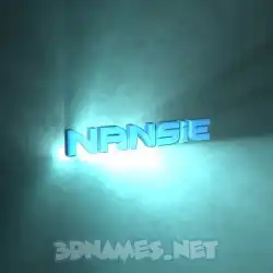 nansie in Light Shine style - 3D name wallpaper