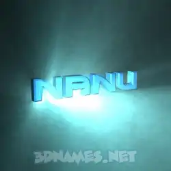 nanu in Light Shine style - 3D name wallpaper