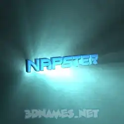 napster in Light Shine style - 3D name wallpaper
