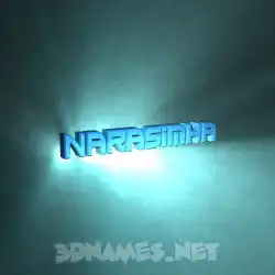 narasimha in Light Shine style - 3D name wallpaper