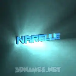 narelle in Light Shine style - 3D name wallpaper
