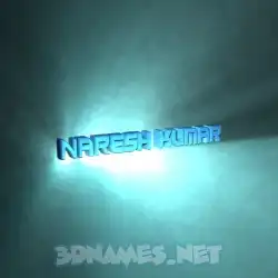 naresh kumar in Light Shine style - 3D name wallpaper