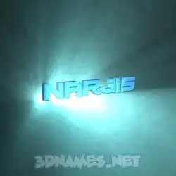 narjis in Light Shine style - 3D name wallpaper