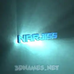 narjiss in Light Shine style - 3D name wallpaper