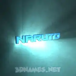 naruto in Light Shine style - 3D name wallpaper