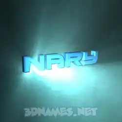 nary in Light Shine style - 3D name wallpaper