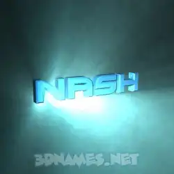 nash in Light Shine style - 3D name wallpaper