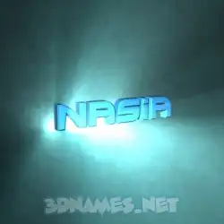 nasia in Light Shine style - 3D name wallpaper