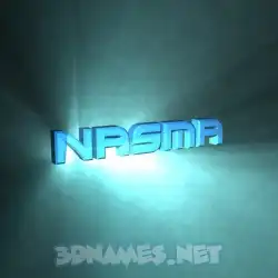 nasma in Light Shine style - 3D name wallpaper