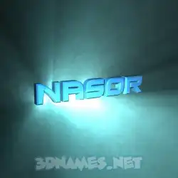 nasor in Light Shine style - 3D name wallpaper