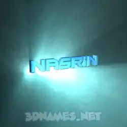 nasrin in Light Shine style - 3D name wallpaper