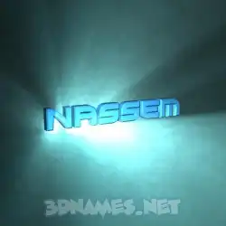 nassem in Light Shine style - 3D name wallpaper