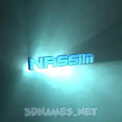 nassim in Light Shine style - 3D name wallpaper
