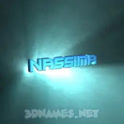 nassima in Light Shine style - 3D name wallpaper