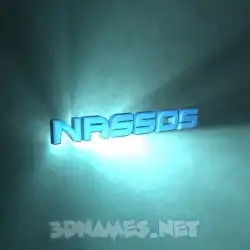 nassos in Light Shine style - 3D name wallpaper