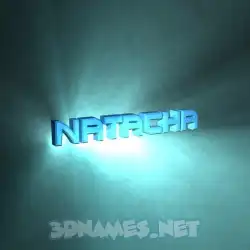 natacha in Light Shine style - 3D name wallpaper
