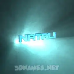 natali in Light Shine style - 3D name wallpaper