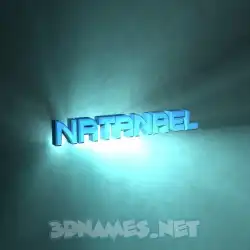natanael in Light Shine style - 3D name wallpaper