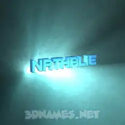 nathalie in Light Shine style - 3D name wallpaper