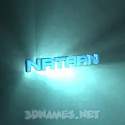 nathan in Light Shine style - 3D name wallpaper