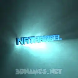 nathanael in Light Shine style - 3D name wallpaper