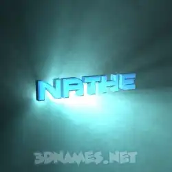 nathe in Light Shine style - 3D name wallpaper