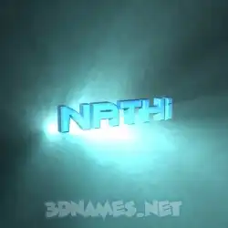 nathi in Light Shine style - 3D name wallpaper