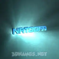 natoofa in Light Shine style - 3D name wallpaper