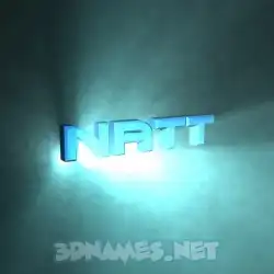 natt in Light Shine style - 3D name wallpaper