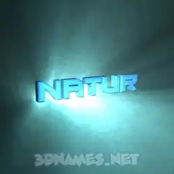 natur in Light Shine style - 3D name wallpaper