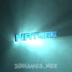nature in Light Shine style - 3D name wallpaper