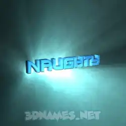 naughty in Light Shine style - 3D name wallpaper