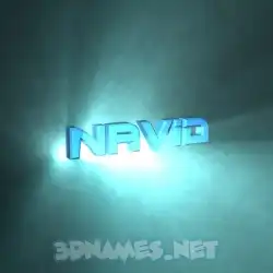 navid in Light Shine style - 3D name wallpaper